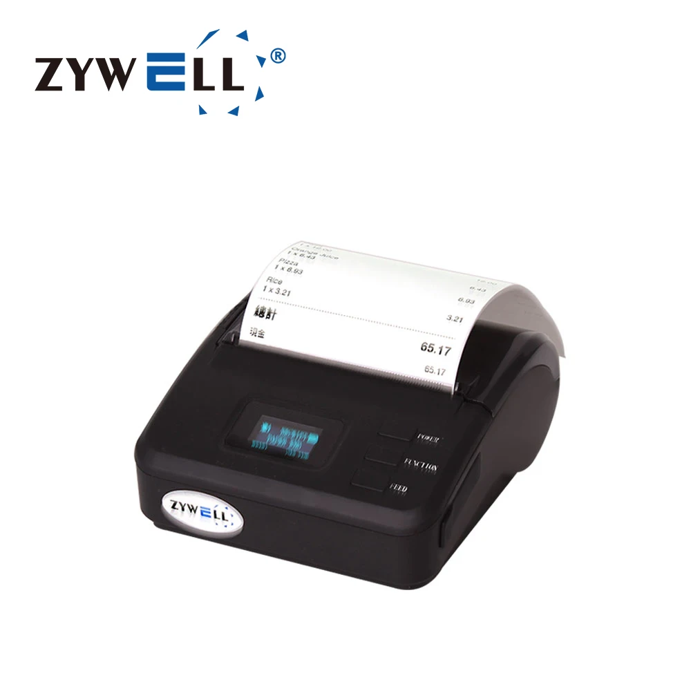 

Zywell wireless portable mini thermal printer ZM01 easy use 80mm bluetooth mobile receipt printer