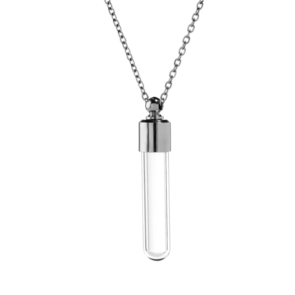 

Name on rice Mini Glass Vial Pendant 6mm neck width glass vial perfume necklace