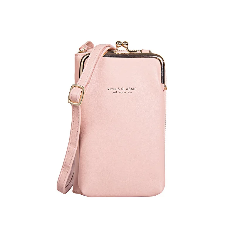 

Fashion cellphone wallet Lady purse phone pouch wristlet clutch crossbody shoulder bag
