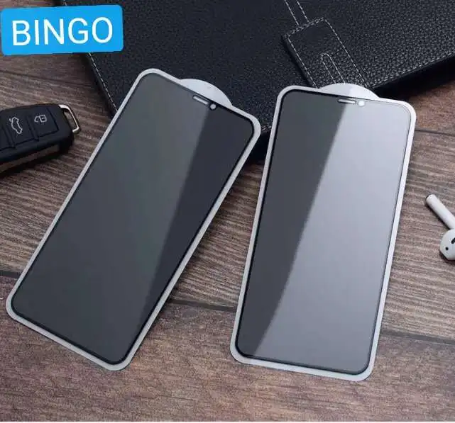 

Privacy screen protector anti-spy full cover tempered glass screen protector for Iphone 12 anti-peeping, Black/white