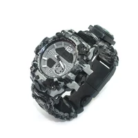 

Hot sale wholesale weave equipment military watch, customized multi-functional adjustable survival paracord bracelet Watch