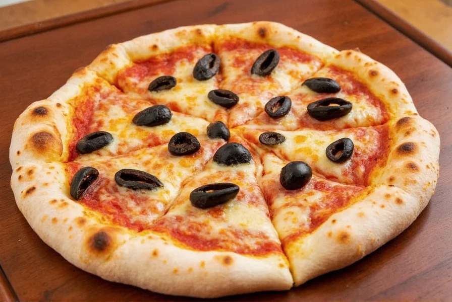Pizza with Black Olives
