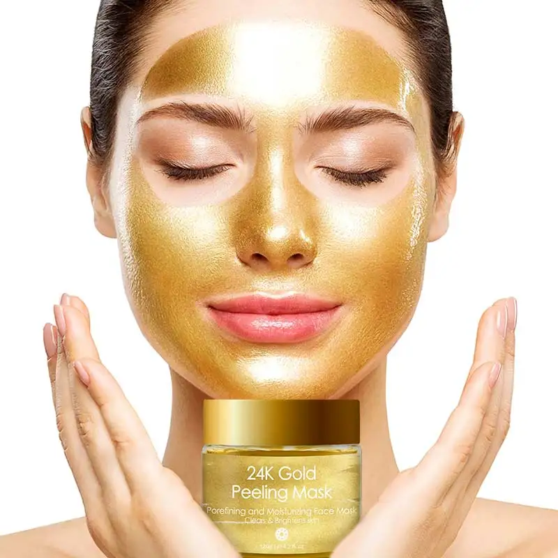 

Private Label Anti Wrinkle and Moisturizing collagen peel off face mask 24k peel off gold facial mask, Gold crystal