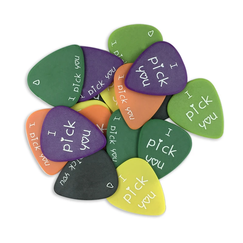 

custom personalized delrin matte solid color guitar pick plectrum with logo printed, White, black, red, blue etc various