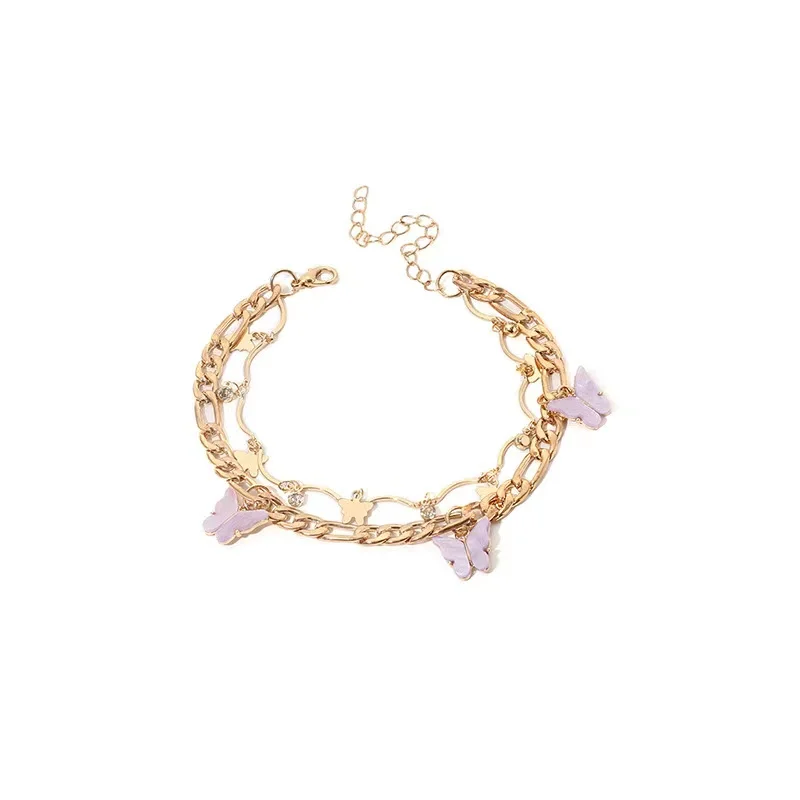 

High quality factory price fashion butterfly anklet 2021 new arrival