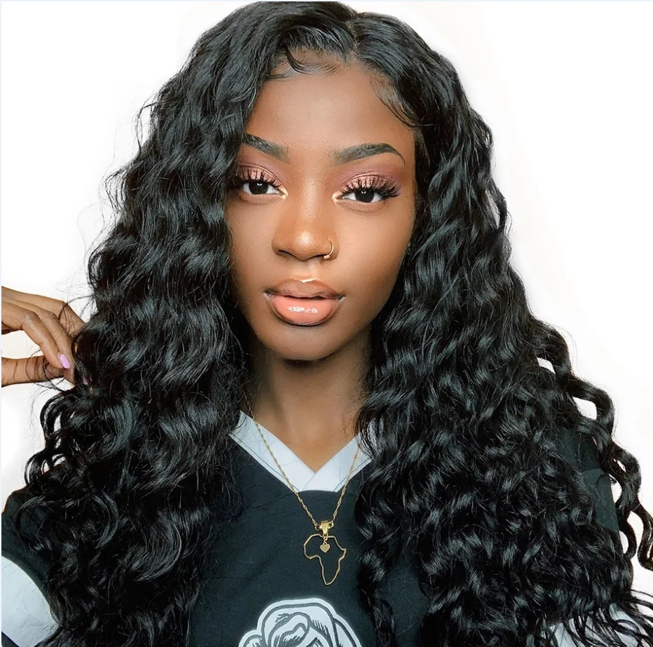 

Best quality curly human hair wigs for black women curly human hair transparent hd full lace water wave full lace hd frontals