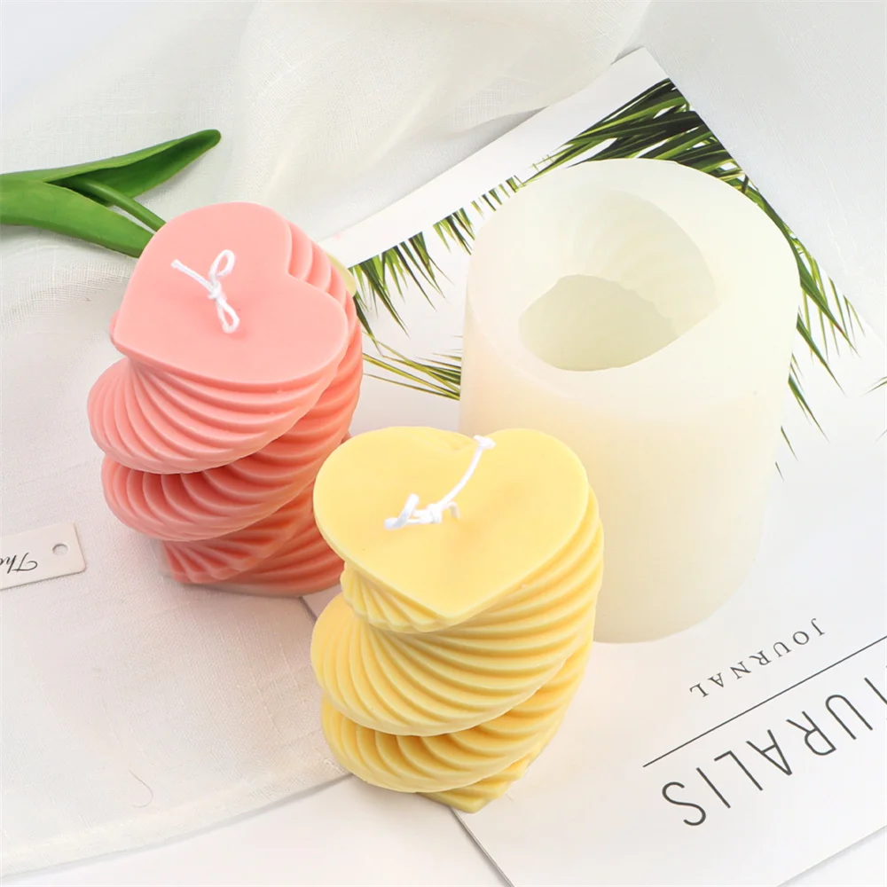 

Ornaments Geometric Curved Twirl Candle Mold Minimalist Aesthetic Unique Abstract Pillar Candles Silicone Molds