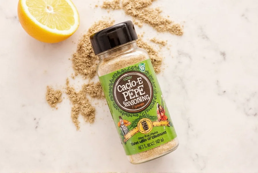 Cacio e pepe seasoning in a rustic bowl