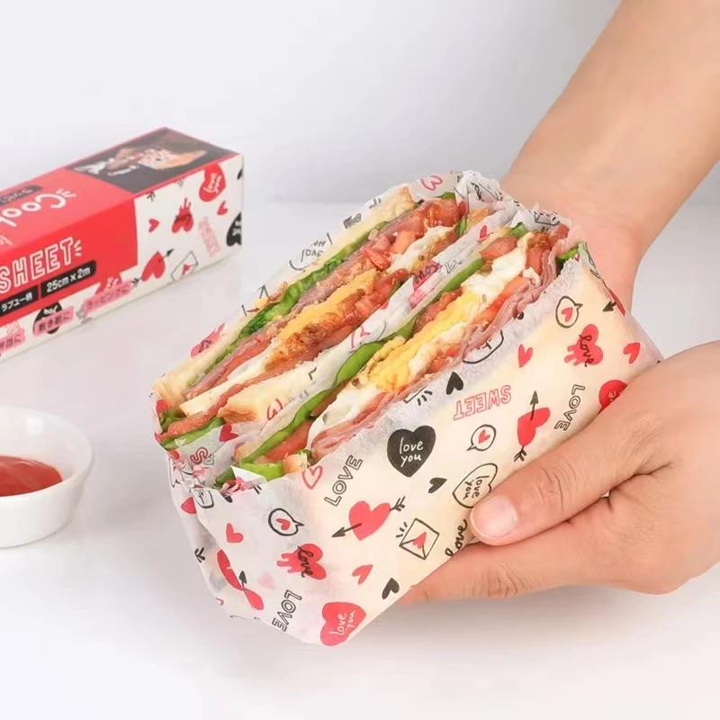 

Cokytoop Parchment Paper Baking Tools Food Grade Grease Paper Bread Burger Fries Wrappers Cookie Oilpaper 2-5 Meters 25cm