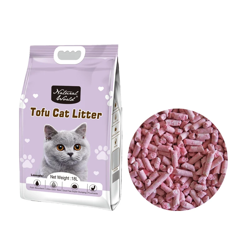 Best Bio Cat Litter Dust Free Clumping Litter Light 6L Tofu Cat Litter1.5mm   Odor Control