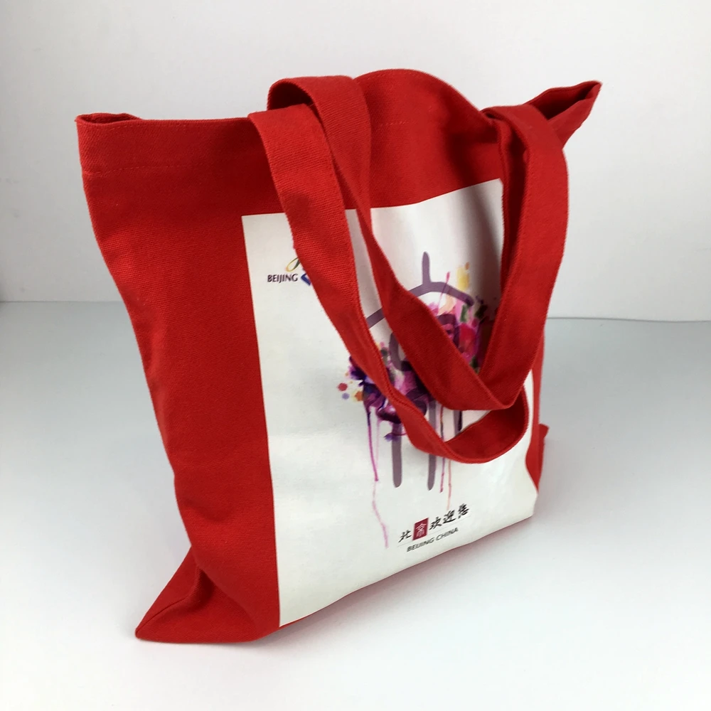 

Red Canvas bag Reusable Large Logo Printed Custom Print Shopping Tote Bags, Black,white,red,yellow,natural,blue,pink,customized