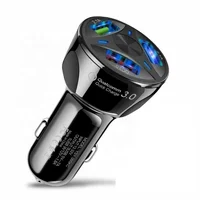 

7A 3 Port USB Car Charger Adapter LED QC3.0 Fast Charging Mobile Phone Car USB charger for iphone