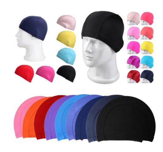 

Waterproof Free Size Swimming Cap Hat Protect Ears Hair Sports Hat Adults Fabric Pool Unisex Sporty Ultrathin Adult Bathing Caps, Customized