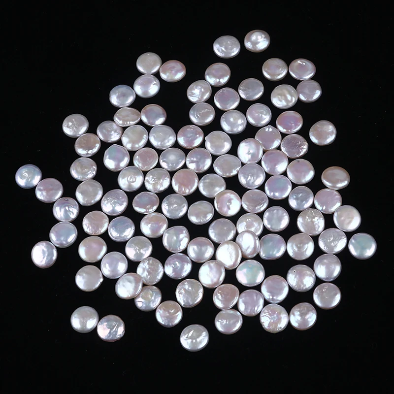 

10-20mm White Coin Freshwater Pearl Beads Real Loose Pearl