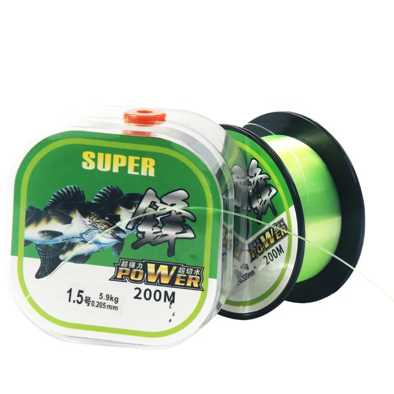 

7LB - 42LB Nylon Thread Super Strong Fishing Line Monofilament 200m nylon fishing line, Fluorescent yellow