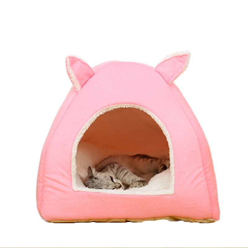 

25cm Multi Plush Pet Nest Washable Dog House Pet Lovely Plush Nest, As picture