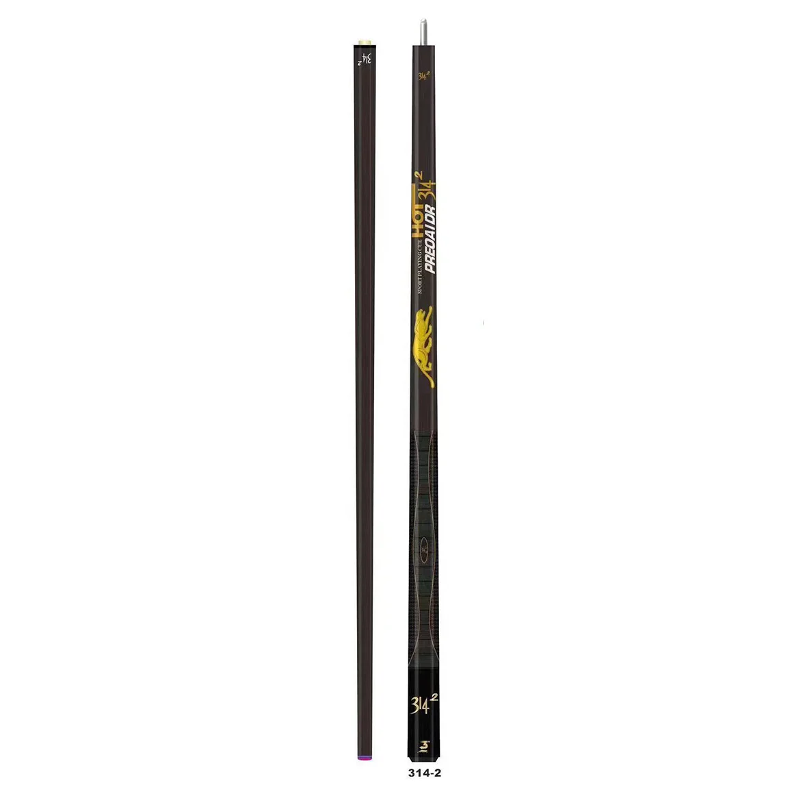 High Quality Billiards Cue 58 Inches 1/2 Joint Black Tech Carbon Shaft Pool Cue Stick