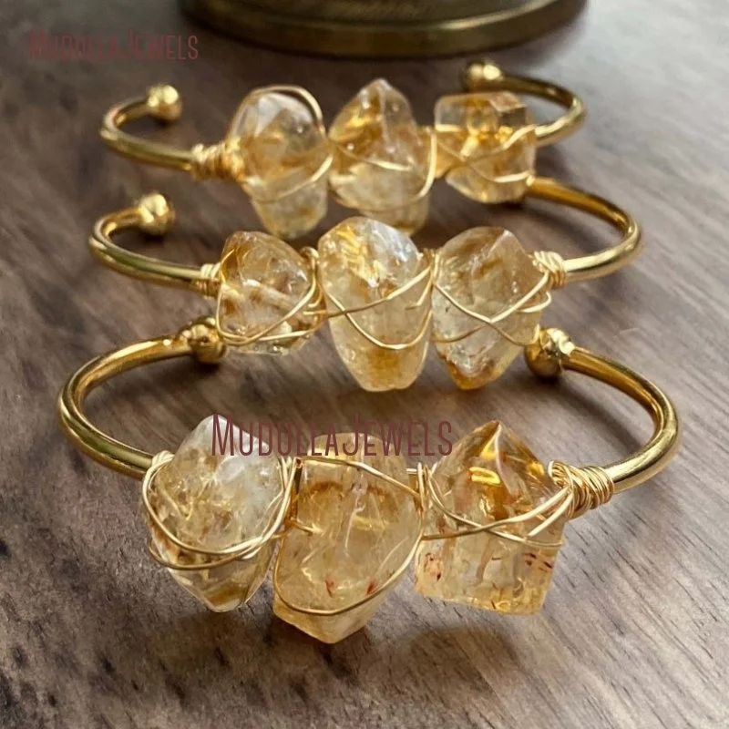 

BM33620 Raw Rough Citrine Cuff Bracelet Citrine Cuff Bracelet Gold Raw Stone Bracelet Boho Stone Bangle Boho Cu