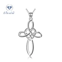 

Infinity Sign Jewelry 925 Sterling Silver Eternal Love Heart Celtic Knot Cross Pendant Necklace silver charm 69 silver