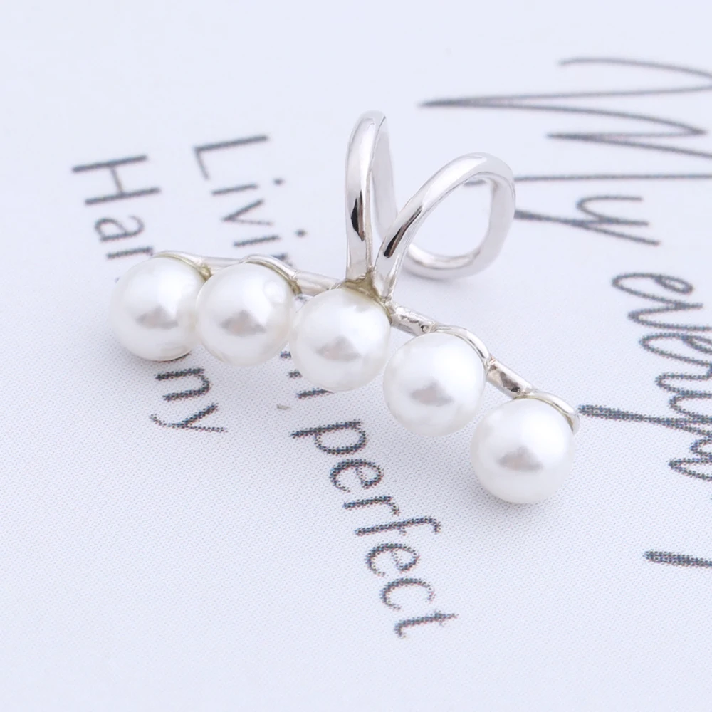 

Trendy 925 Non Piercing Tragus Helix Ear Cuff Silver Pearl Earrings For Women