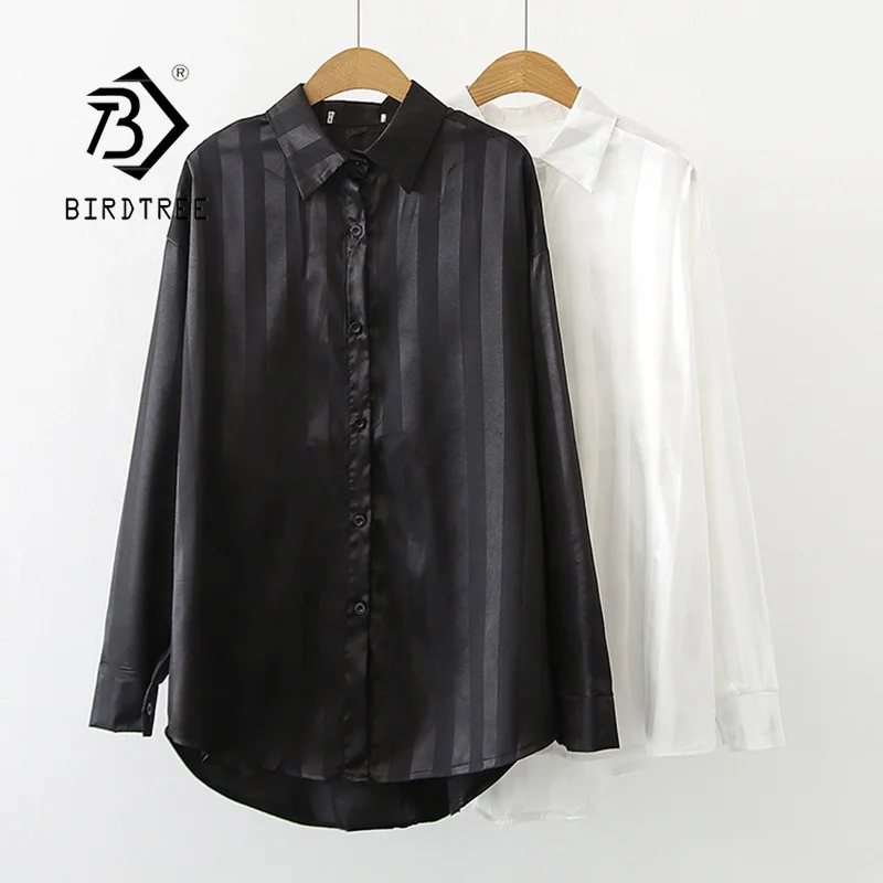 

New Printing Shirt Girls Korean Spring Autumn Loose Blouse Long Sleeve Casual Turn Down Collar Single Breasted Tops T0D722T, 2 colour