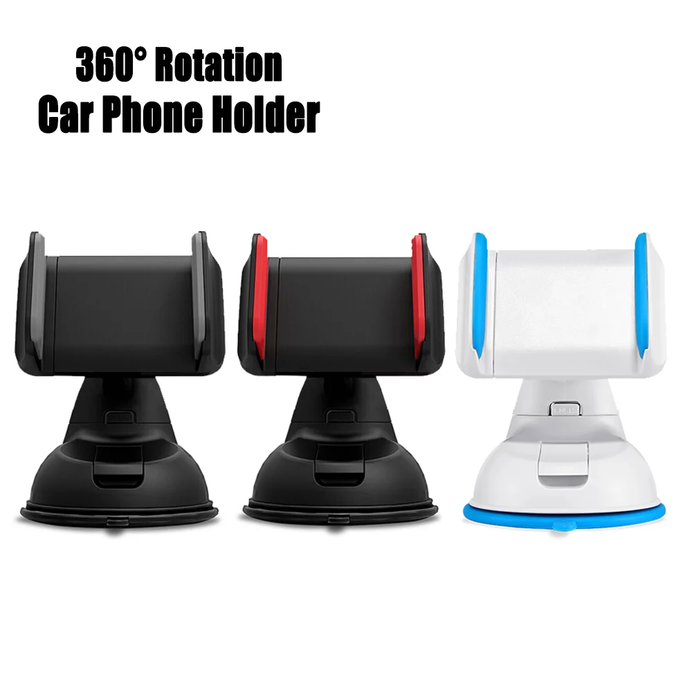 

Free Shipping 1 Sample OK Universal 360 Degree uchwyt na telefon Silicone Suction Cup Base Car Cell Phone Holder Mobile Stand, Black / red / blue