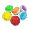 2019 New Arrival Intelligence Wooden Shapes and Colors Easter Eggs Preschool Learning Educational Toys Easter Matching Eggs