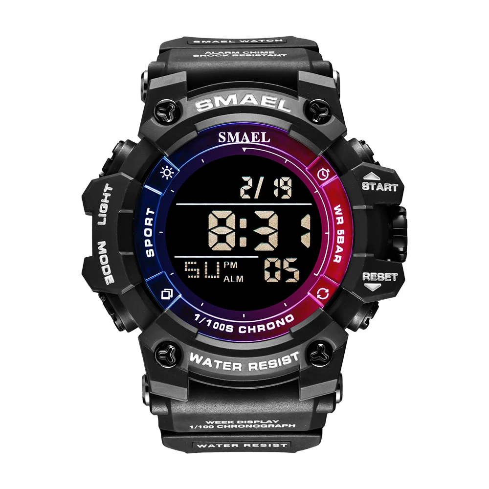 

SMAEL 8046 fashionable electronic military watches mens tactical waterproof military watch relojes de hombre, 8 colors