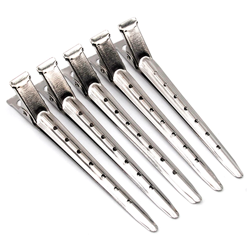 

Salon Single Crocodile Stainless Metal Teeth Sectioning Control Dividing Hair Grip Duck Beak Side Clip