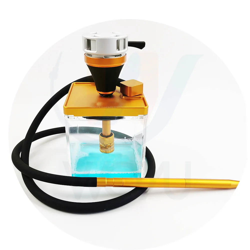 Aluminum Hookah Bucks With Led Shisha Square Hookah Box Super Chicha