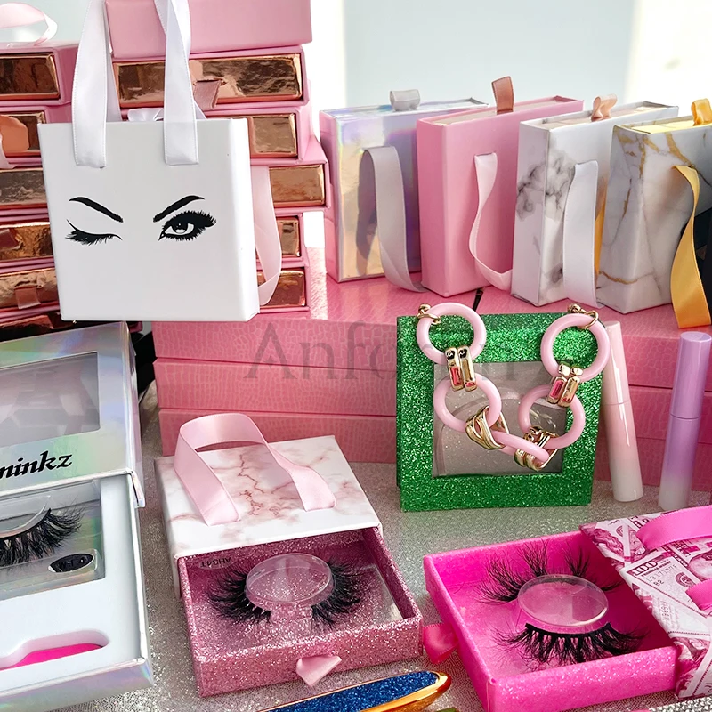 

Wholesale fluffy 3d mink eyelashes vendor private labels lashbox make your own brand custom lash bag packaging with your logo