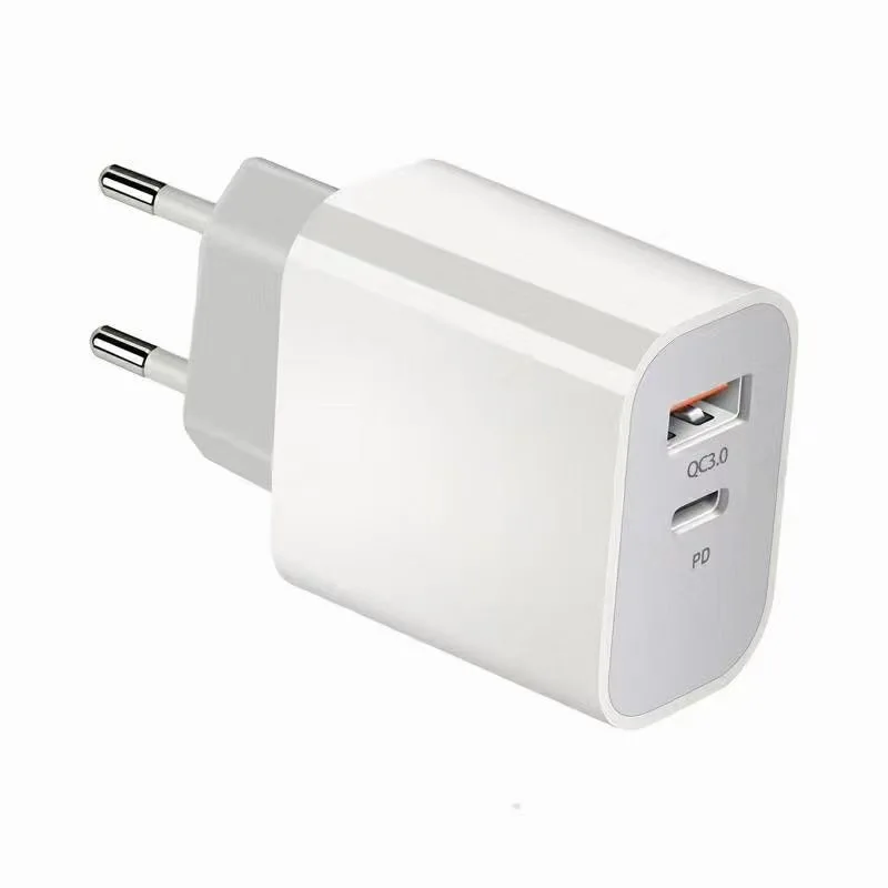 

Hot Selling 18W Fast Charging Dual Charger USB Wall Charger for Smart Phones, Black white