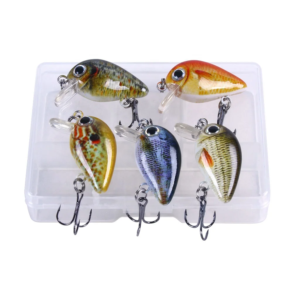 

Hot Sale Manufacturer 5pcs/box 2.7CM 1.5G Mini Minnow Hard Plastic Crankbait Fishing Baits Fishing Lures Set, 5 colors