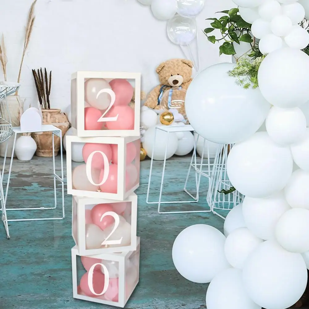 Conjunto De Globos Transparentes Para Baby Shower,Caja De Letras Para ...