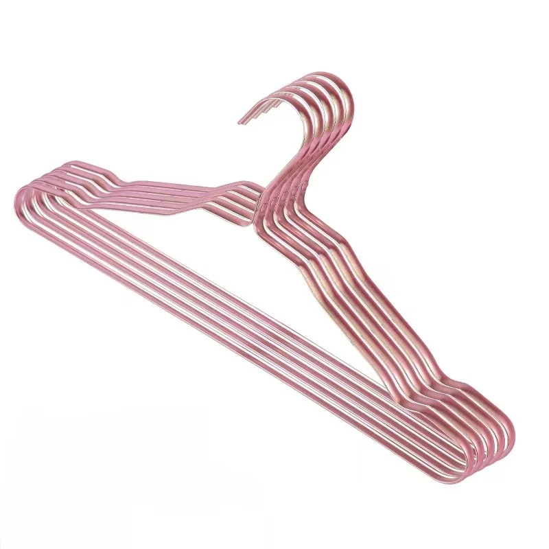 

Strong Rotatable Hook Stainless Steel Wire Rose Gold Metal clothes Hangers