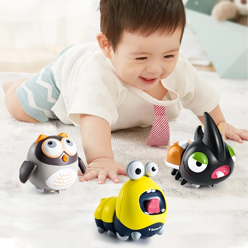 

New design Cartoon mini swinging beetle diecast toys cute Electronic Pets plastic insect walking Electric toy animals for kids