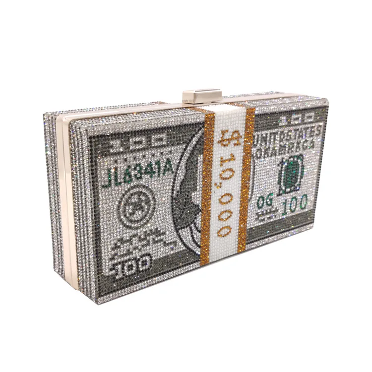 

High-end Sense Of Local Tyrant Money Dollar Personality Creative Funny Messenger Chain Mobile Wallet Coin Purse Mini Bags, Picture
