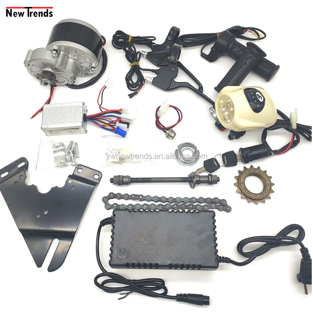 

MY1016Z3 24V 350W Brushed Drive Motor Electric Bicycle/ Mini Car/Scooter Conversion Motor Kit With Charger