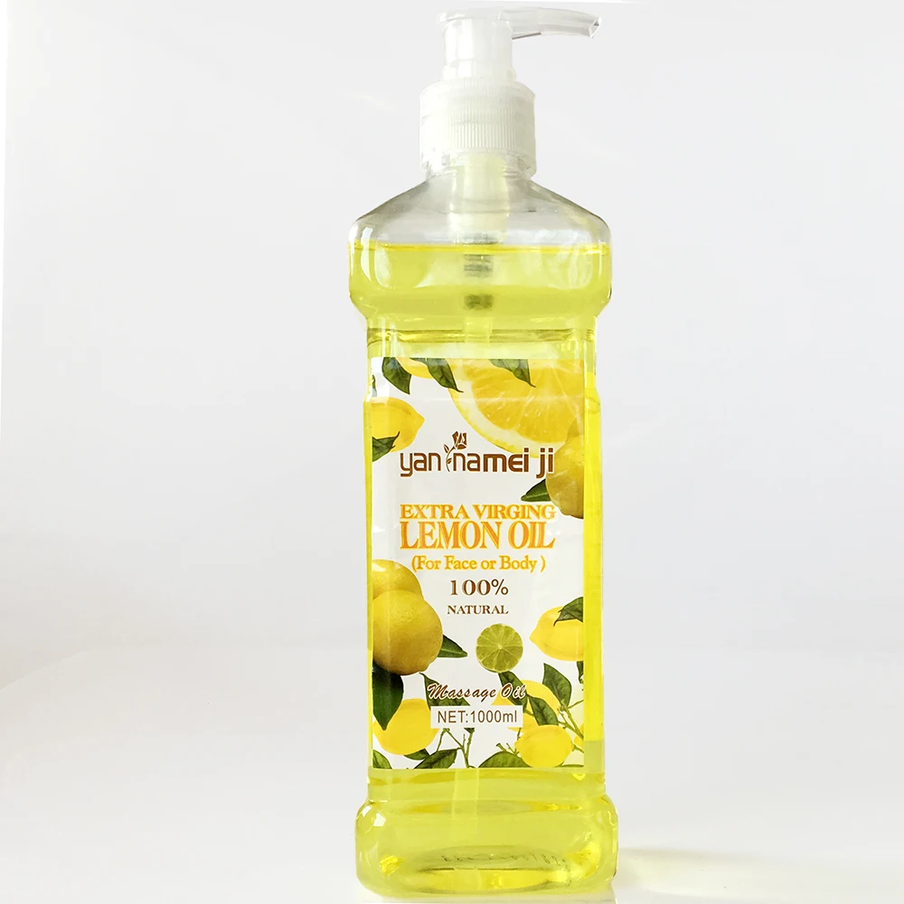 

natural lemon oil whitening moisturizing skin emollient oil for face or body, Yellow