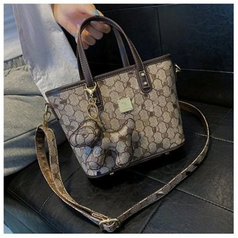 

Retro Luxury Letter G Brand Printed One-shoulder Handbags, Red/khaki/green/pink