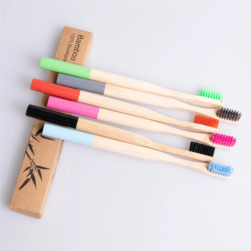 

Wholesale Biodegradable Eco Friendly Children Bamboo Toothbrush For Kids, As shown