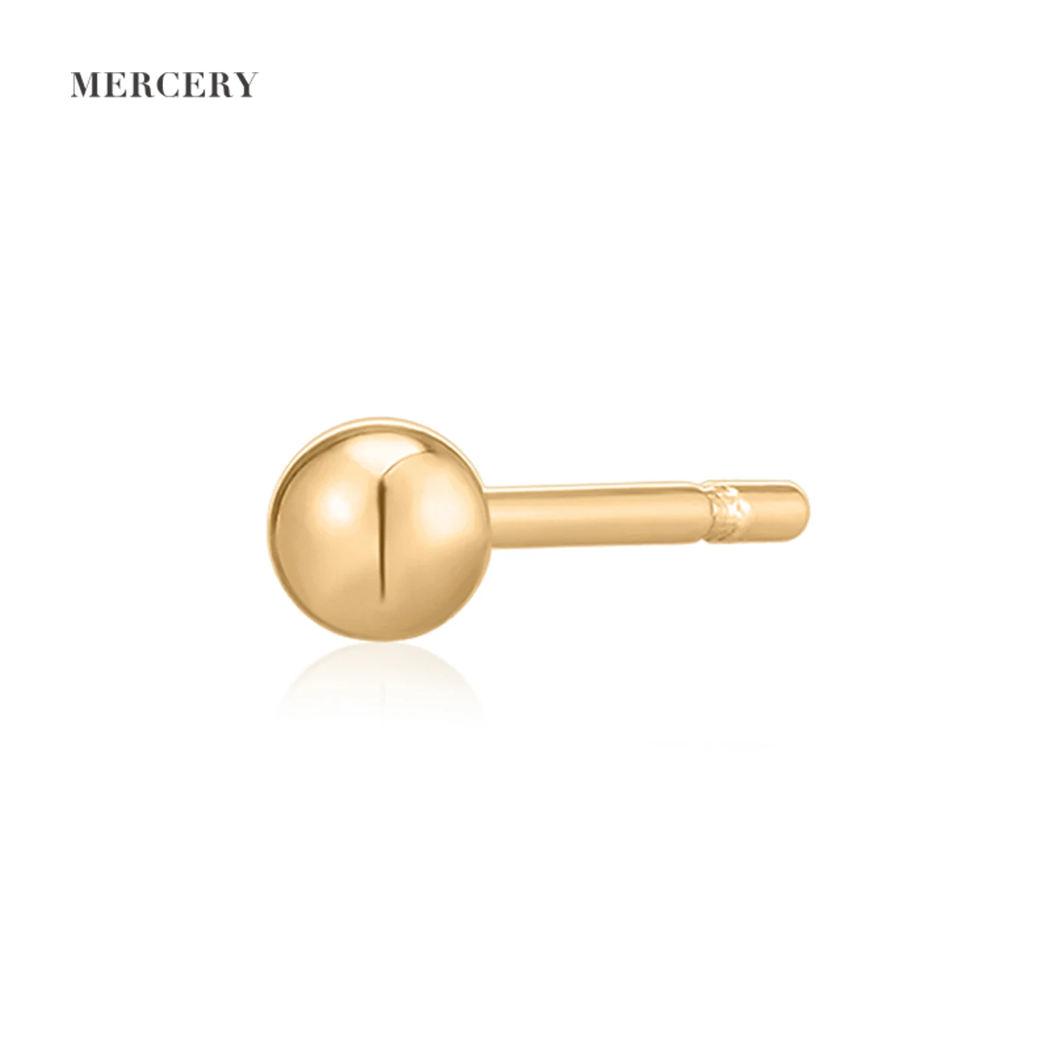 

14K Solid Gold Stud Earrings 2021 New Trend For Men/Women Jewelry Spherical Stud Earrings Hot Selling