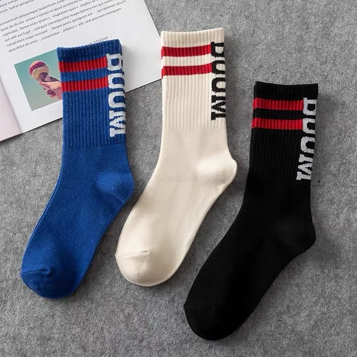 

couple custom logo skate socks sports,customizable cool sneakers socks men, White/black/blue/red