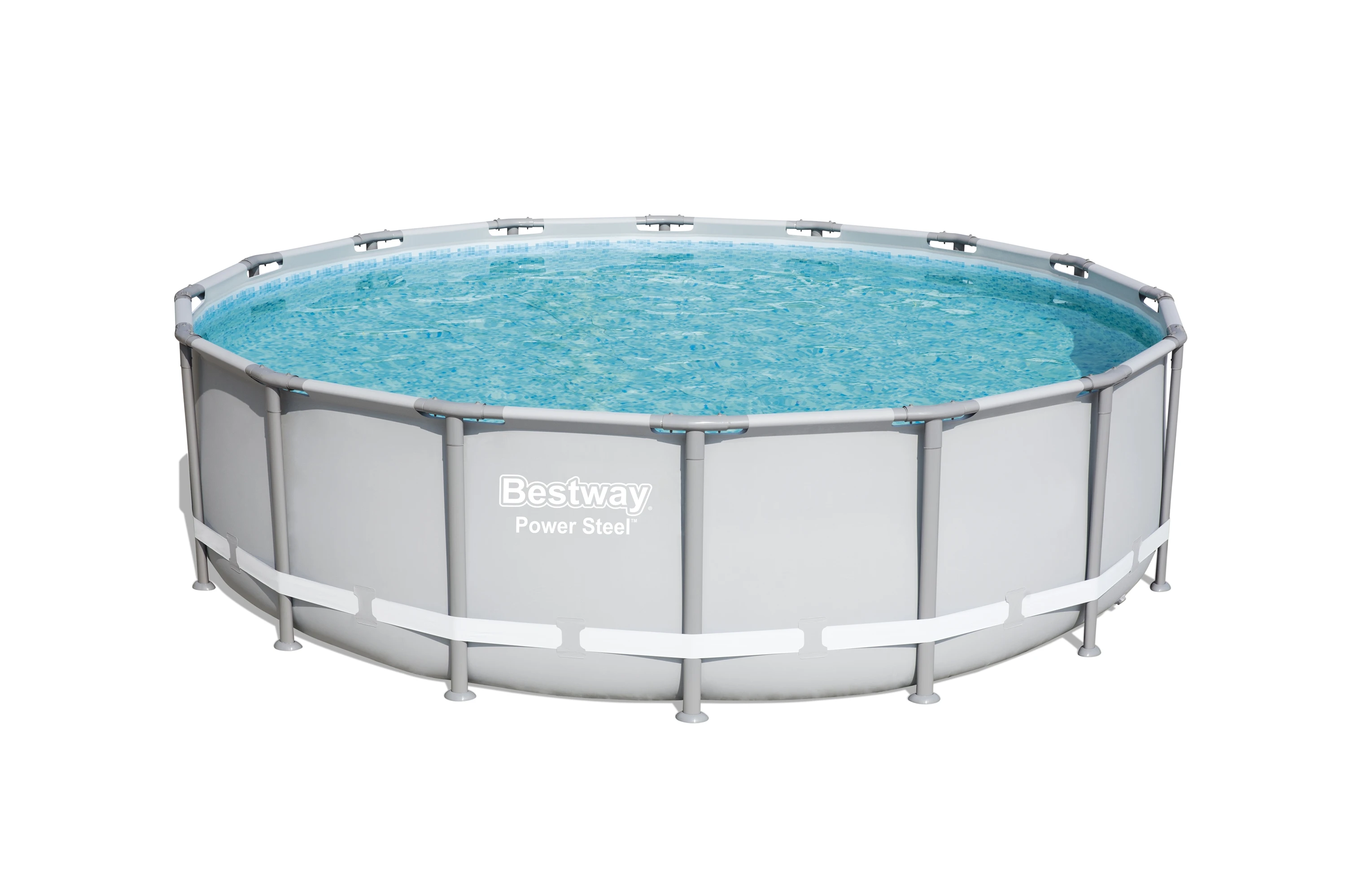 Bestway 56451 Power Steel Above Ground Pool Set Round Large Plastic
