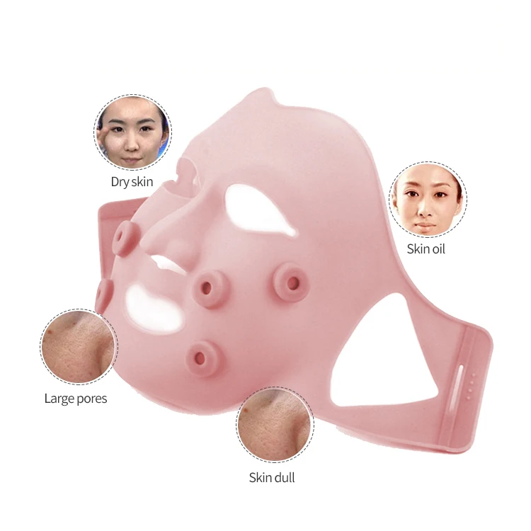 

Micro Current Face Lift Massager Led Vibration Massage SPA Beauty Mask Food Grade Silicone Skin Tightening, Custom color