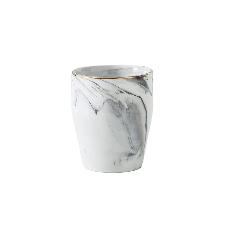 

Gold painted marble texture beverage cup water cup big belly straight body cup