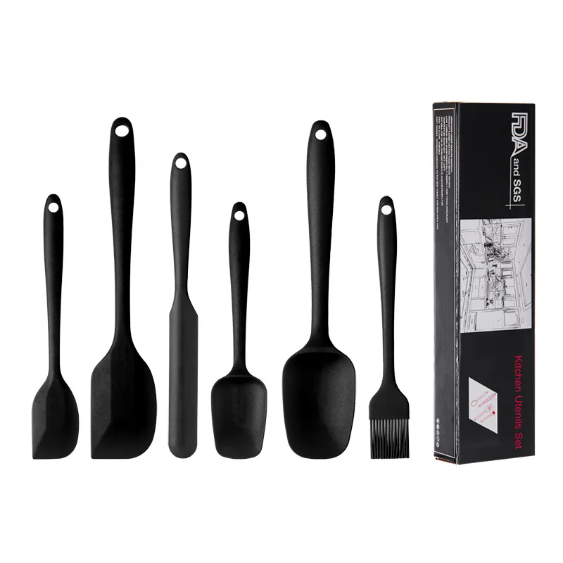 

Silicone Rubber Spatula Set Baking Tools For Baking Cooking and Mixing Dishwasher Safe Easy to Clean Kitchen Utensils