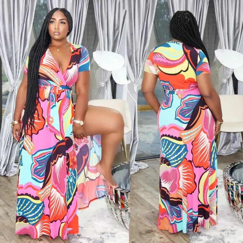 

Hot Sell Plus Size Dress Woman Clothing Sexy Dress Women Summer Dress Custom logo