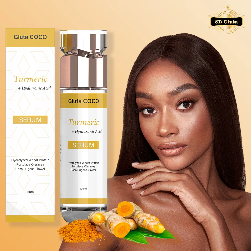 

OEM Turmeric + H- Acid plumps skin to diminish fine lines and wrinkles improve skin texture Serum