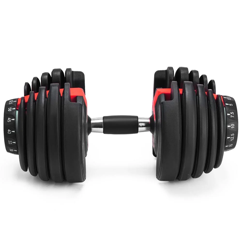 

24kg Adjustable 52LB Dumbbell Weight Set Barbell Lifting, As picture